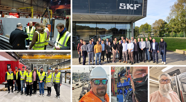 Kuvakollaasi ryhmistä Gemba-kävelyillä.